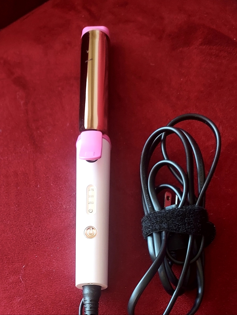 Pink and Gold Mini CurlingWand/straightener